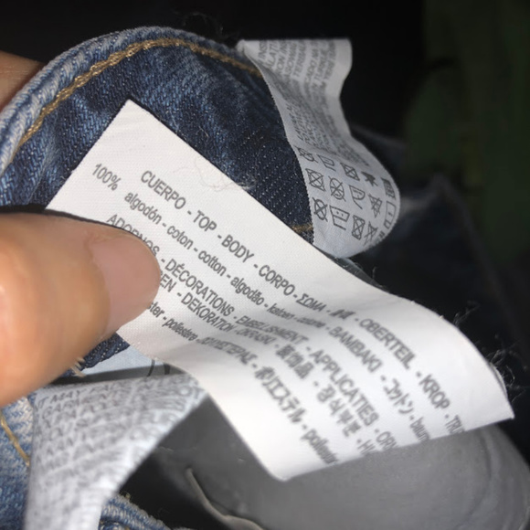 Zara Basic Women's Sz 6 Pants Denim Cut Dark Blue - Picture 4 of 4